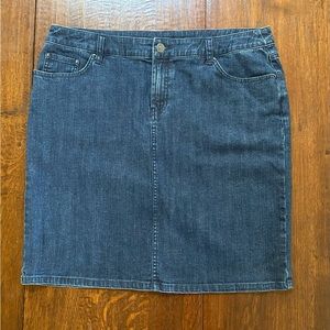 Garnet Hill Denim Skirt 12 Petite